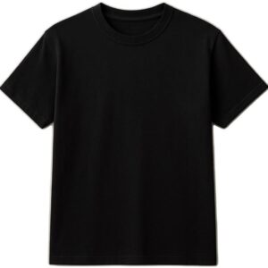 Men Solid Round Neck Cotton Blend Black T-Shirt Half Sleeve